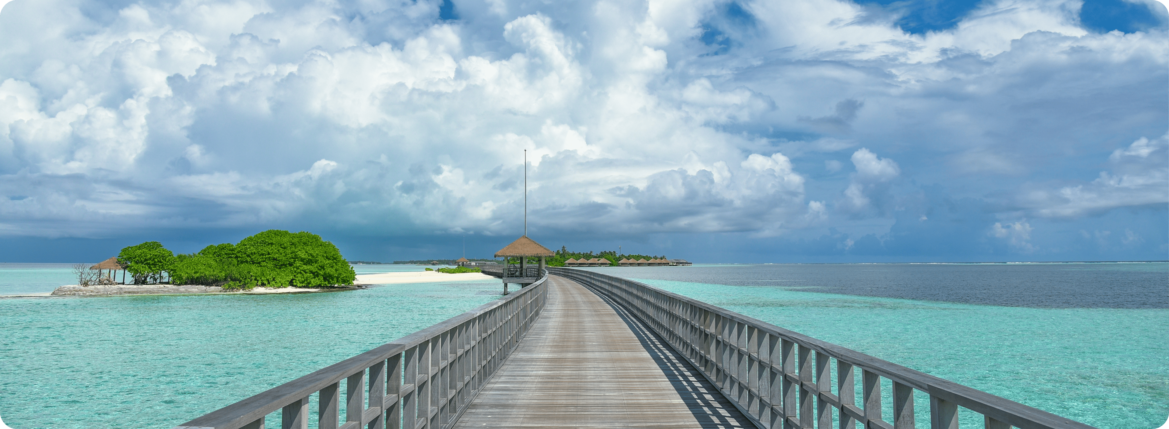 Long pier over water